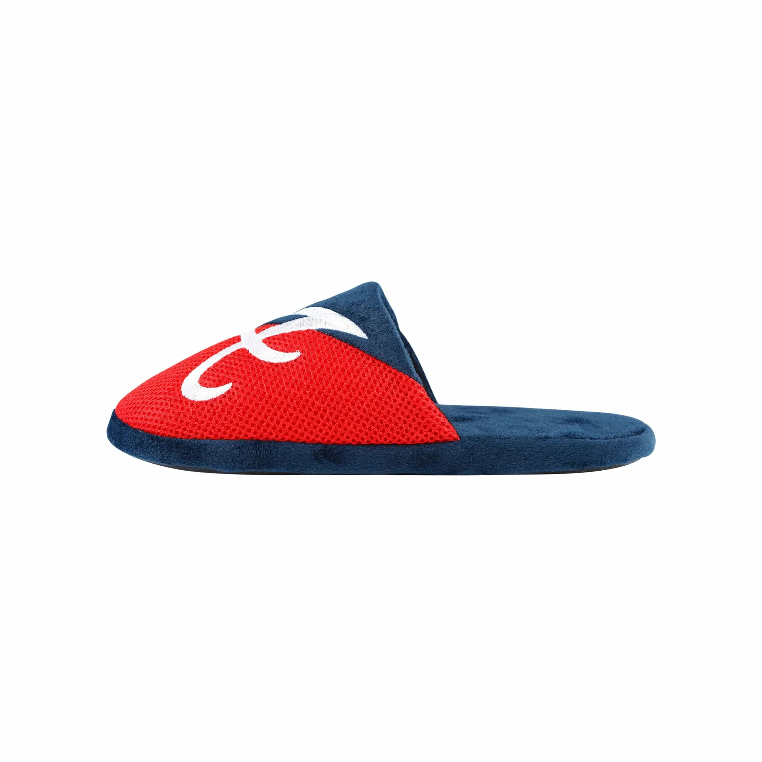 Atlanta Braves MLB Mens Team Logo Staycation Slippers
