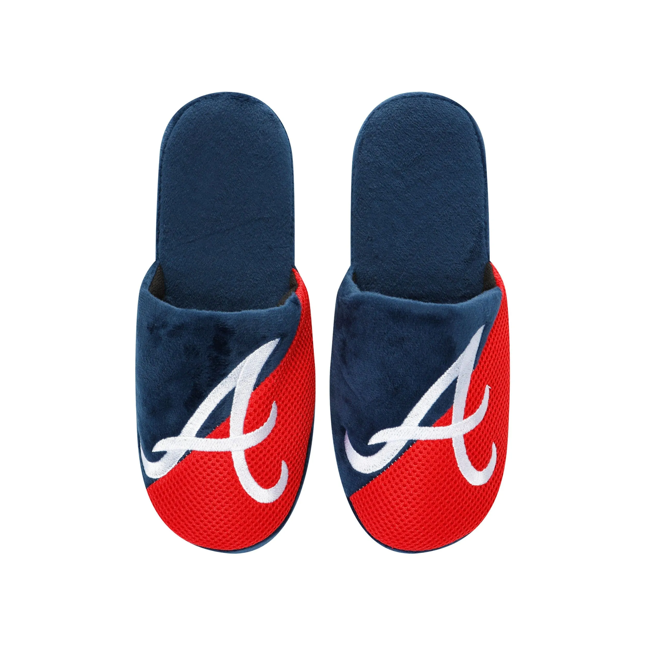 Atlanta Braves MLB Mens Team Logo Staycation Slippers