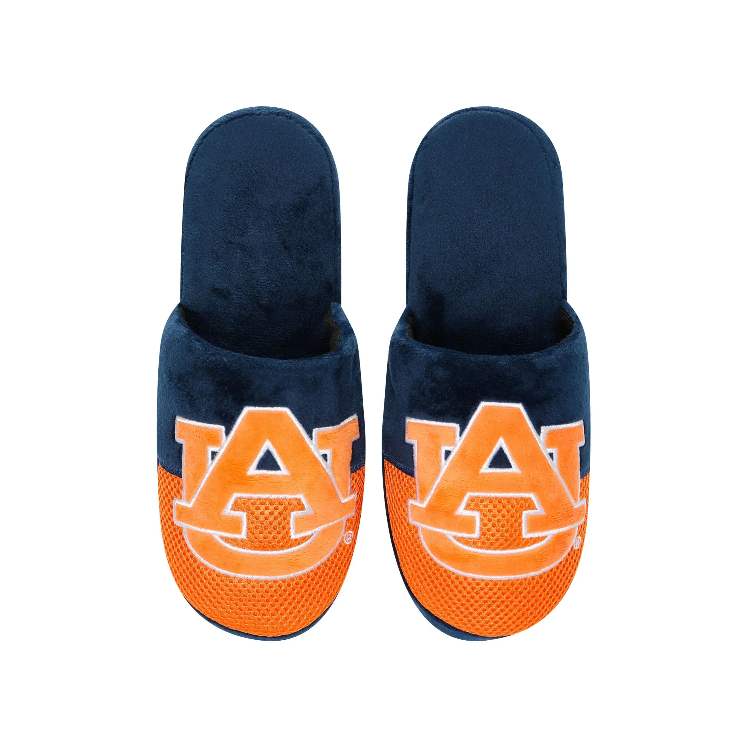 Auburn Tigers NCAA Mens Team Logo Staycation Slippers