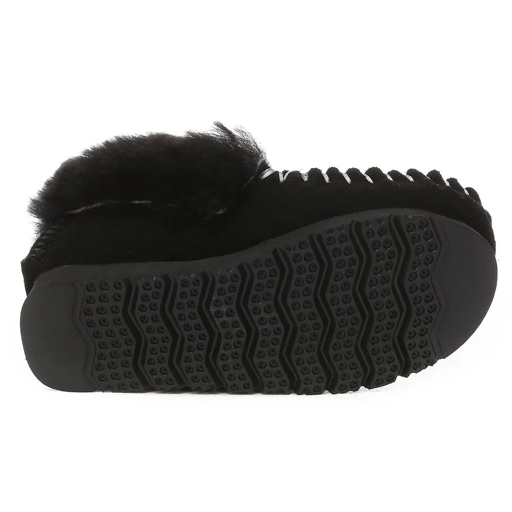 AUSTRALIAN SHEPHERD Kids Ankle Slipper Sheepskin Popo Moccasin #AS2058K