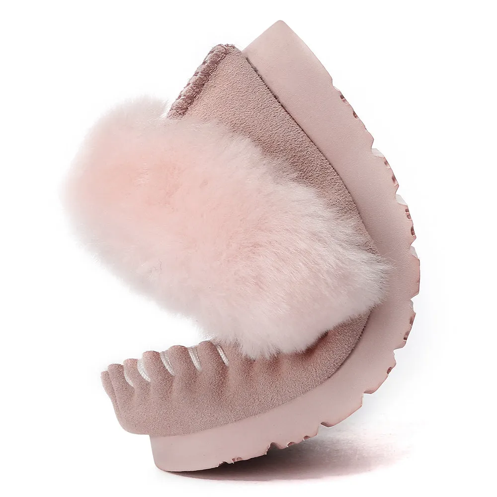 AUSTRALIAN SHEPHERD Kids Ankle Slipper Sheepskin Popo Moccasin #AS2058K