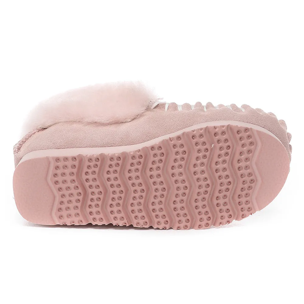 AUSTRALIAN SHEPHERD Kids Ankle Slipper Sheepskin Popo Moccasin #AS2058K