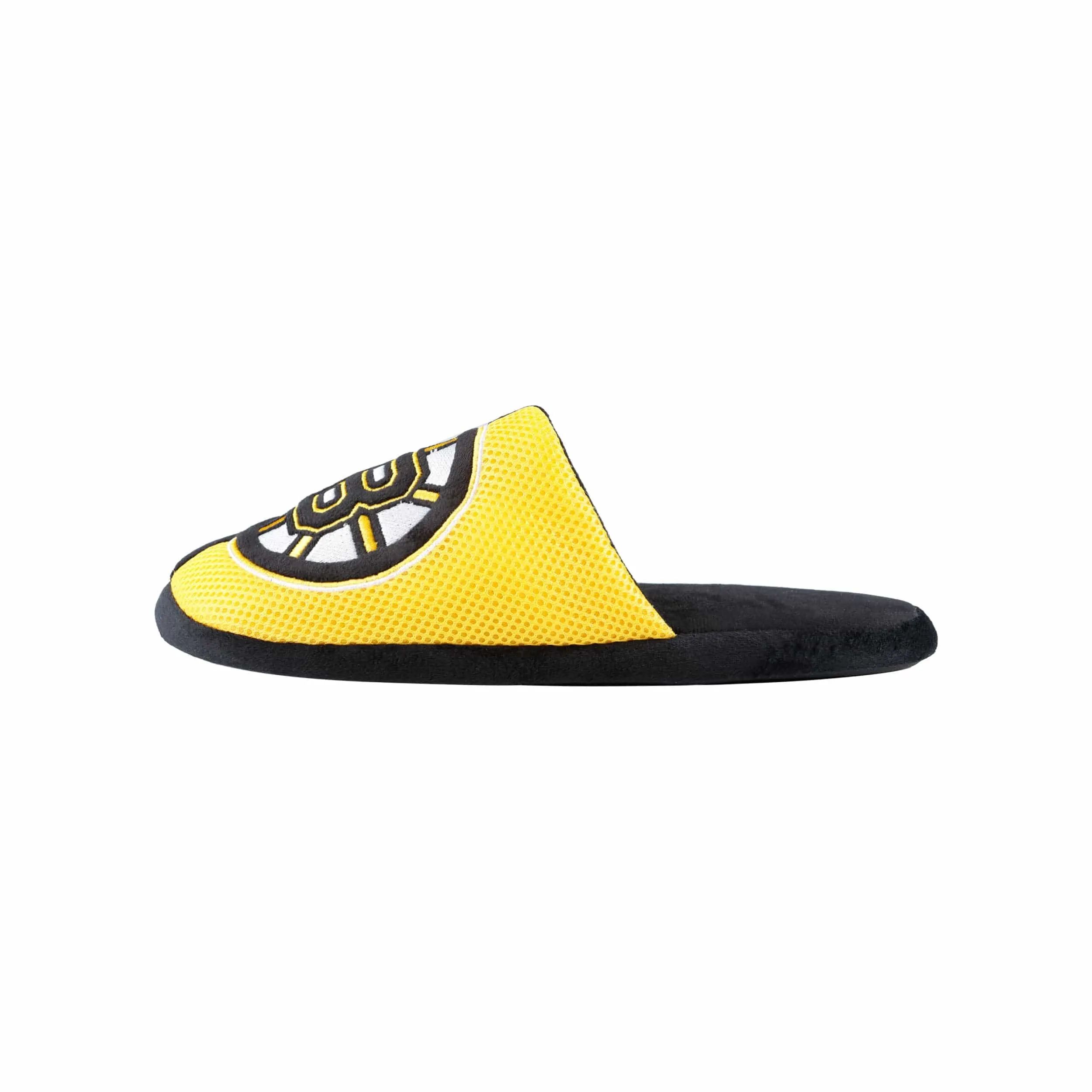 Boston Bruins NHL Mens Team Logo Staycation Slippers