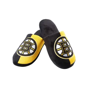 Boston Bruins NHL Mens Team Logo Staycation Slippers