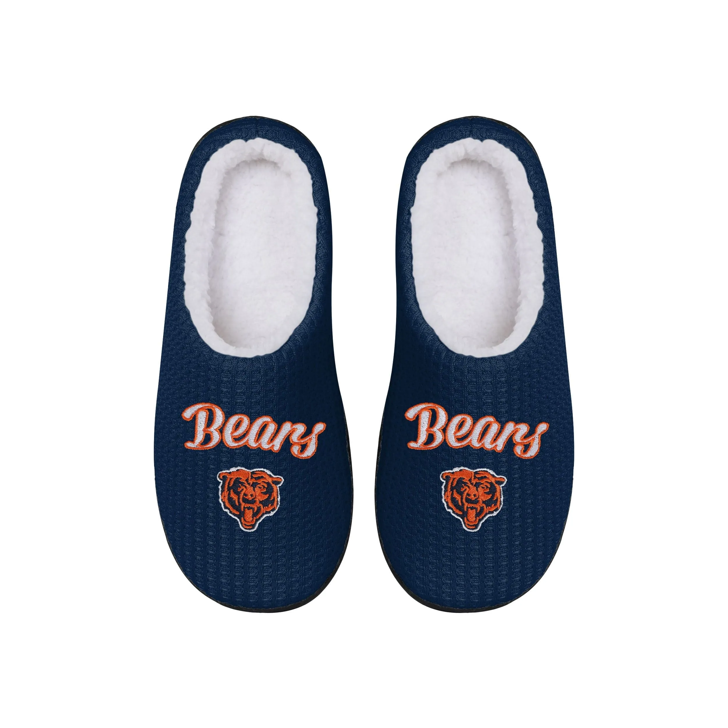 Chicago Bears NFL Womens Sherpa Lined Memory Foam Slippers