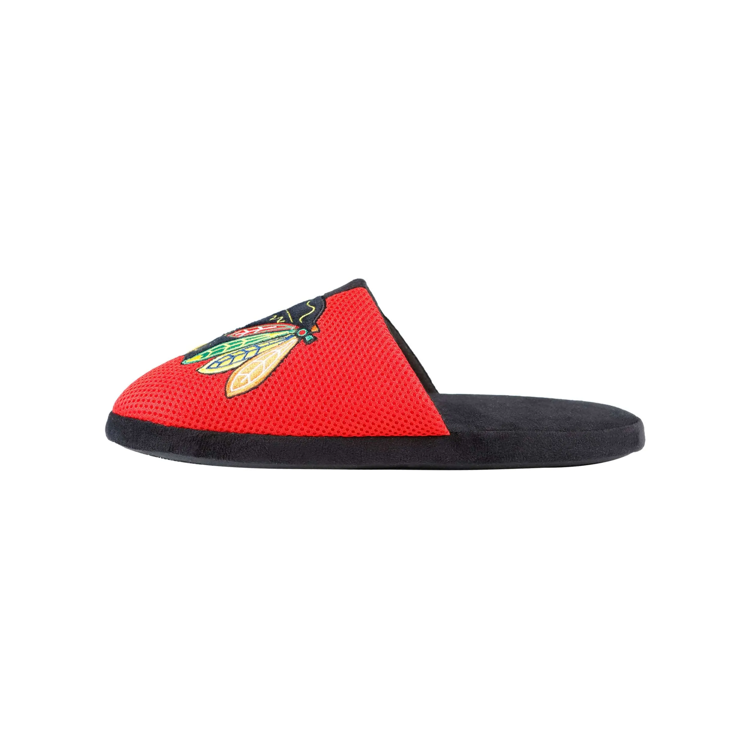 Chicago Blackhawks NHL Mens Team Logo Staycation Slippers