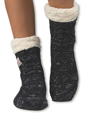 Dearfoams Warm Indoor Slippers 60569 In Black For Women