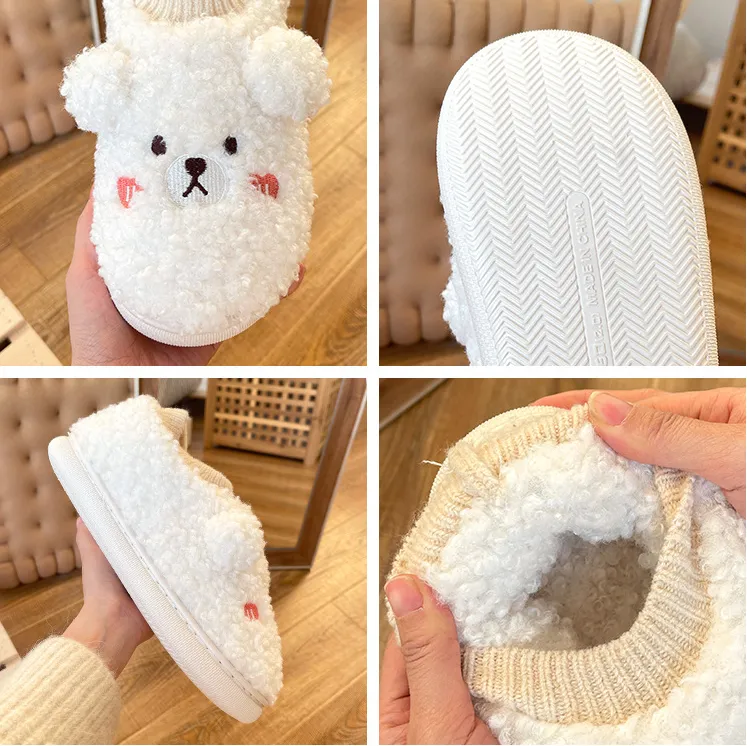 Fluffy Teddy Bear Slippers for Women