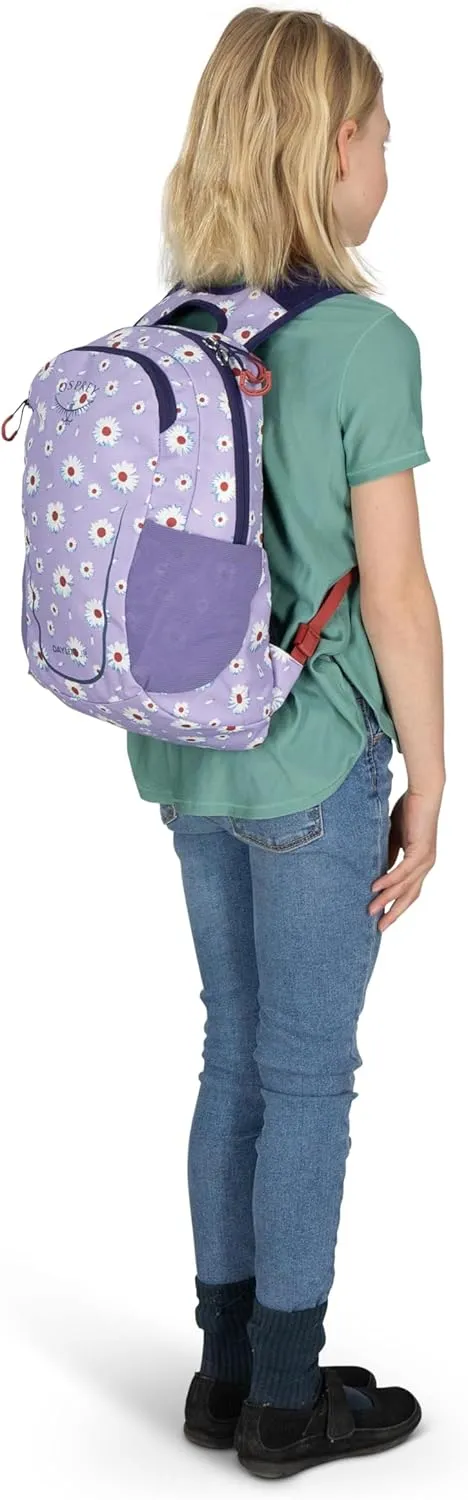 Osprey Daylite Jr. Kids' Commuter Backpack, Daisy Print/Euphoria Purple