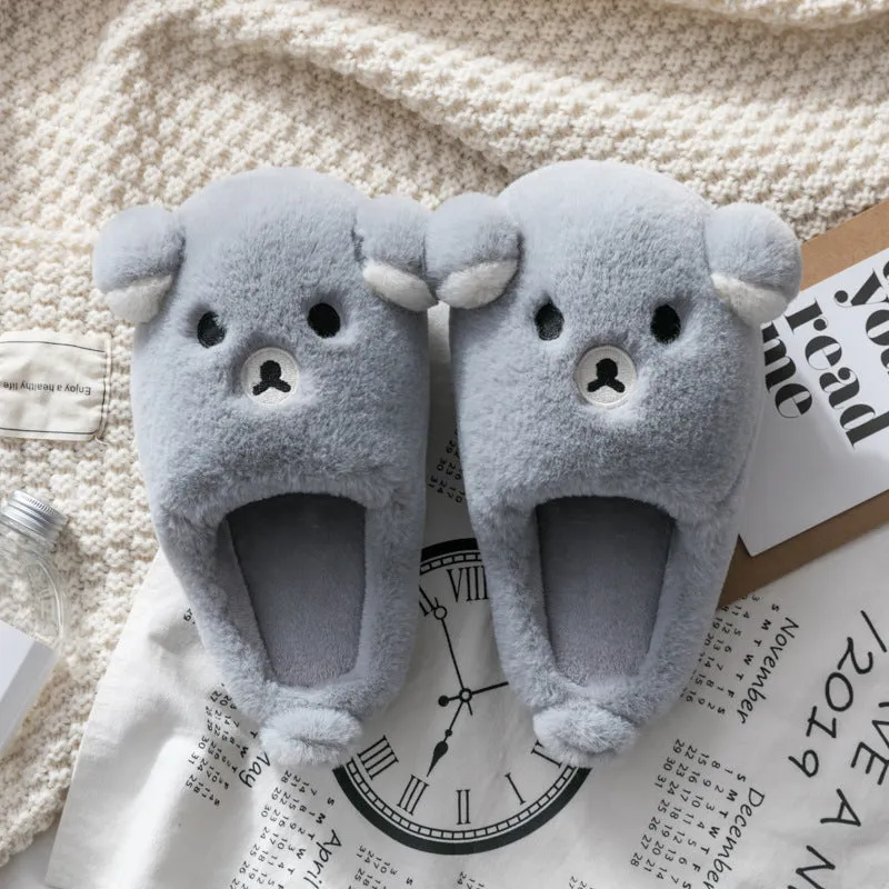 Plush Teddy Bear Slippers for Girls