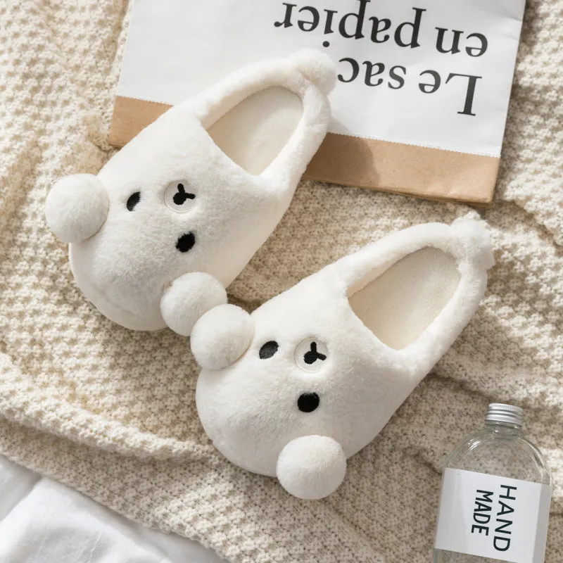 Plush Teddy Bear Slippers for Girls