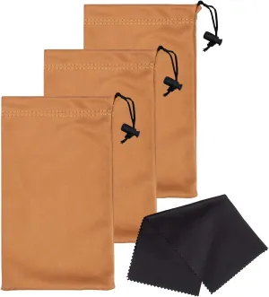 Premium Quality Microfiber Sunglasses Pouch With Spring Fastener