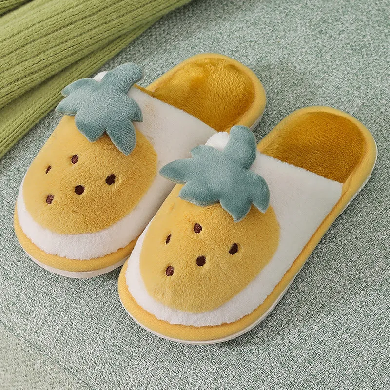 Strawberry Plush Slippers for Children