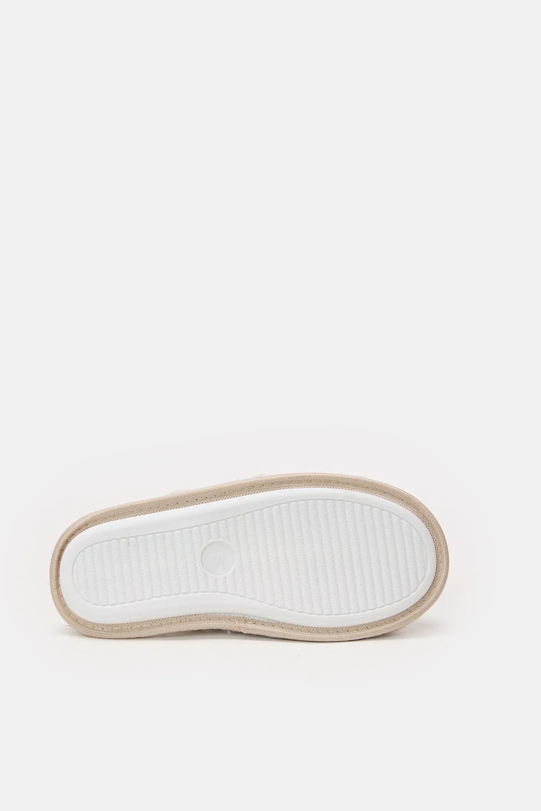 Women Beige Closed Toe Slipper